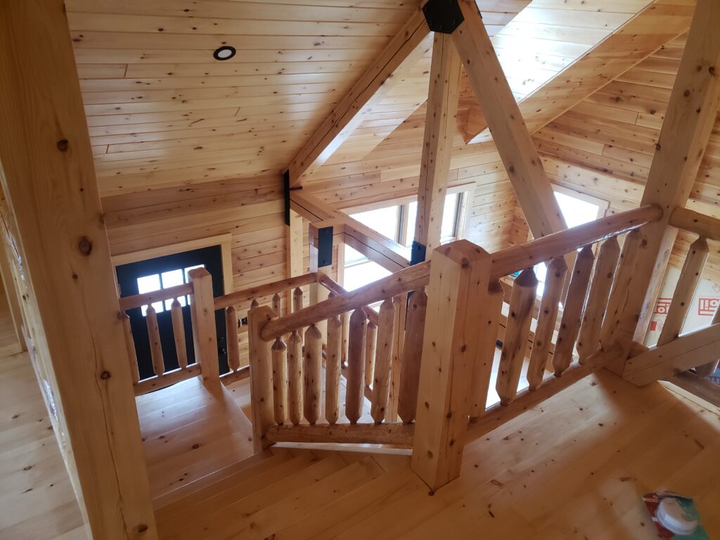 Custom Log staircase, Boise Idaho