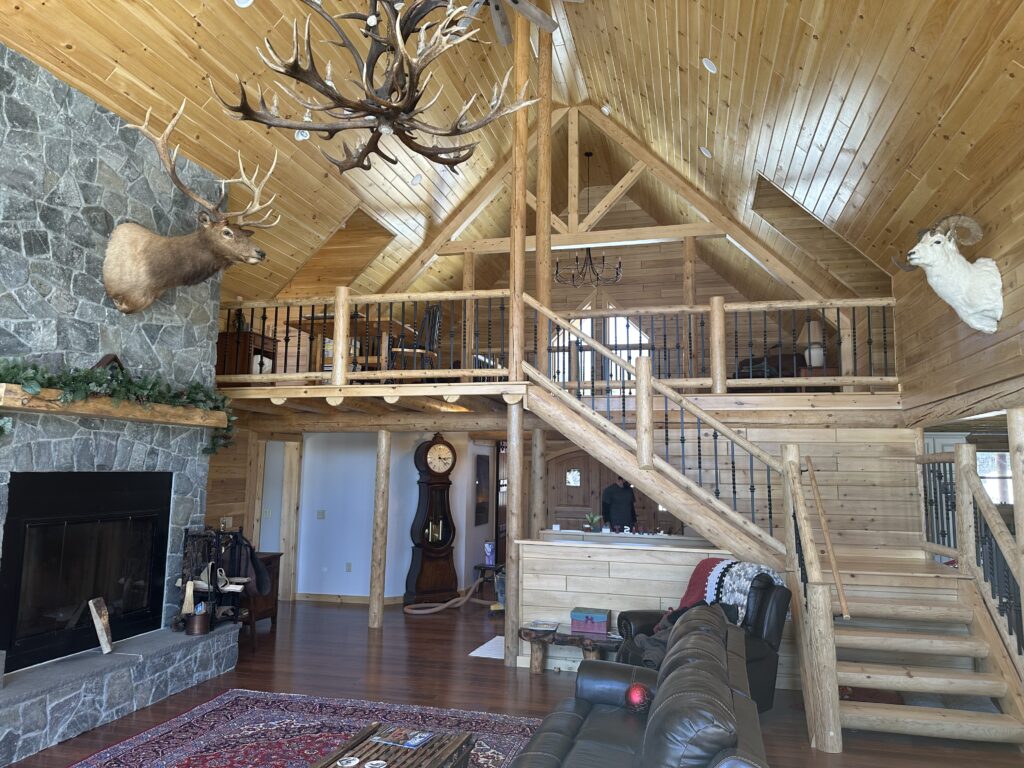 Custom Log staircase, Boise Idaho