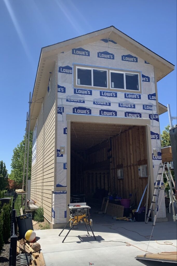 Custom pool house and RV garage framing project in Kuna Idaho